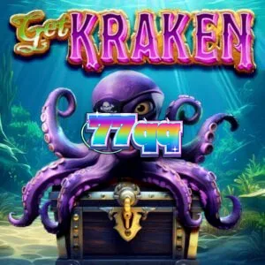 Interface do slot Get Kraken com o monstro marinho no centro